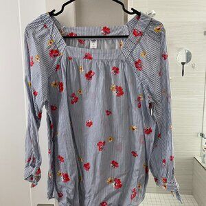 Old Navy 3/4 sleeve floral blouse